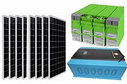 Complete 10kVA/48V Solar System Package 1 X 10KVA Inverter, 4 X 200Ah Battery, 8 X 250W Solar Panel And 1 Free Recharge Control