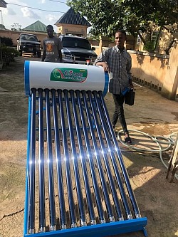 Solar water heater installation