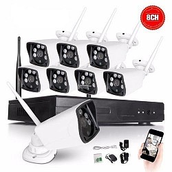 Complete NVR/DVR Wireless 8Chan CCTV System (excluding hard disk drive)